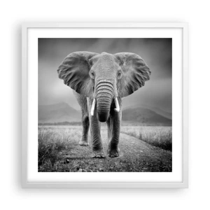 Plakat w białej ramie - Gospodarz wita - 50x50 cm