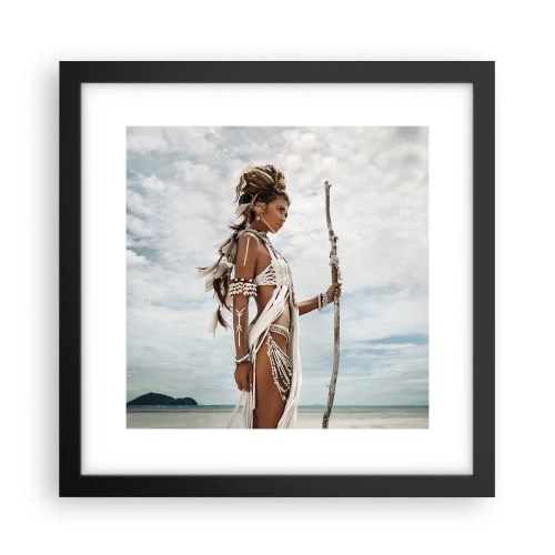 Plakat w czarnej ramie - Królowa tropików - 30x30 cm