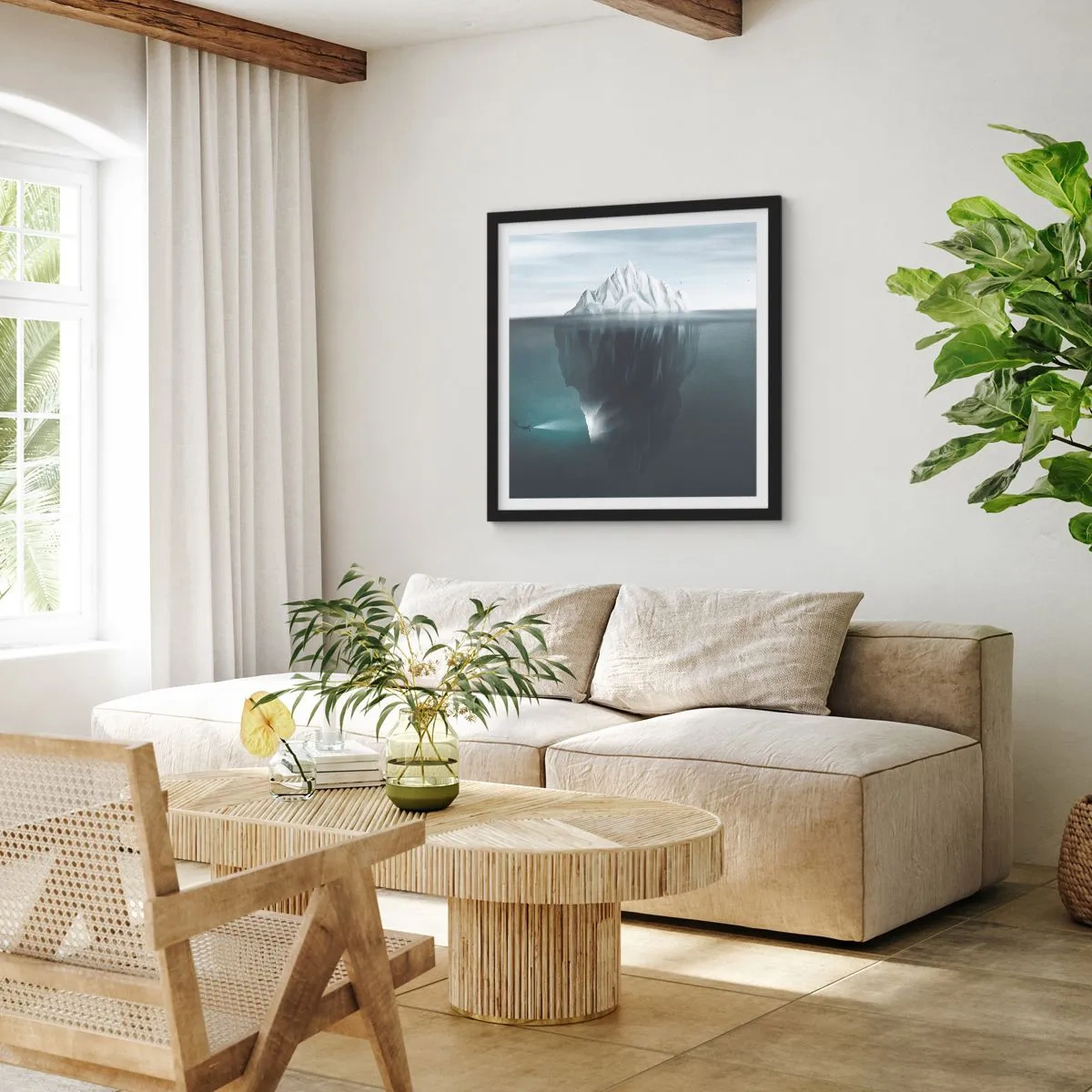 Plakat w czarnej ramie - Podwodna tajemnica - 60x60 cm