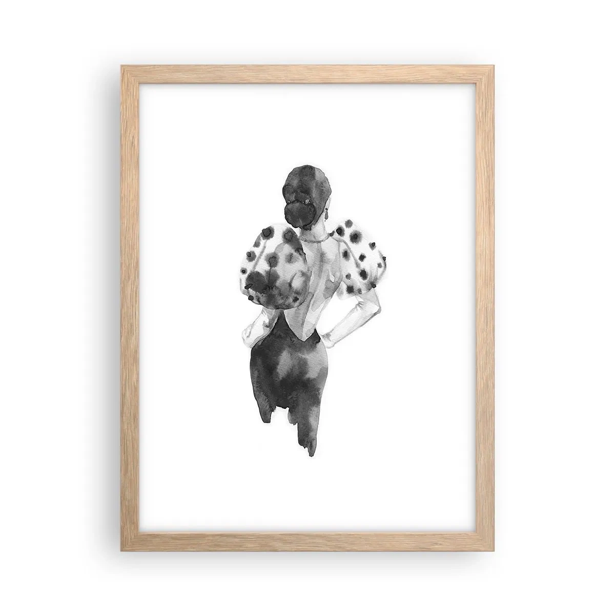 Plakat w ramie jasny dąb - Przeszła tuż obok - 30x40 cm