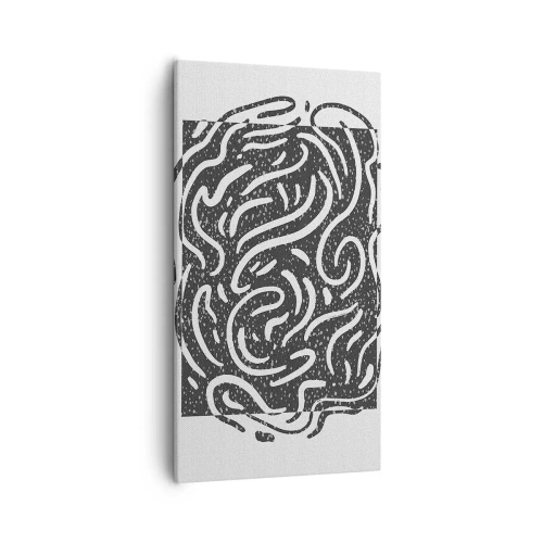 Obraz na płótnie - Abstrakcja: taniec radości - 55x100 cm