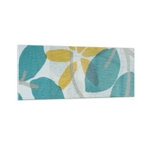 Obraz na szkle - Wśród lazurowych liści - 100x40 cm