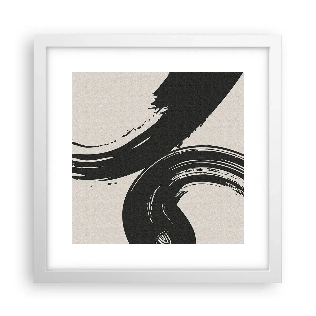 Plakat w białej ramie - Zamaszyście i koliście - 30x30 cm