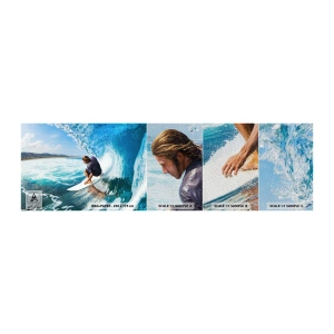 Fototapeta Próbka Premium Sand - Tańczący z falami - Sport, Surfing, Deska Surfingowa - 100x30 cm