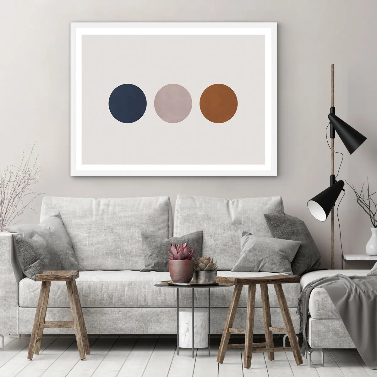 Plakat w białej ramie - Symbol doskonałości - 100x70 cm