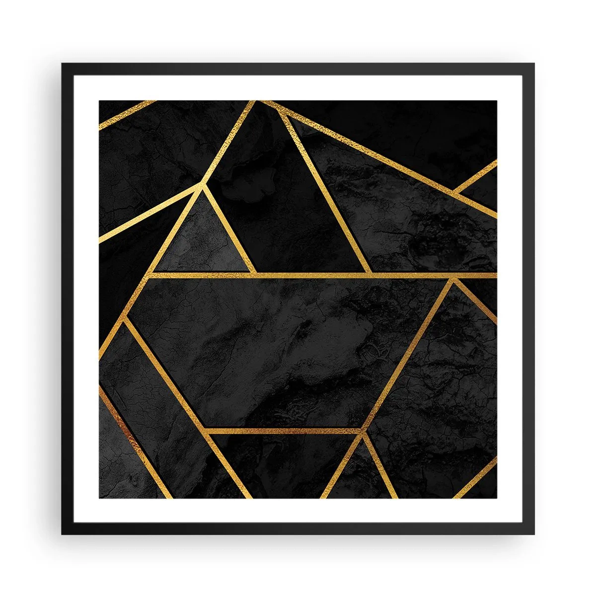 Plakat w czarnej ramie - Mrok i blask - 60x60 cm