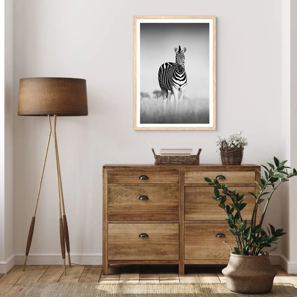 Plakat w ramie jasny dąb - A jednak świat jest czarno-biały - 50x70 cm