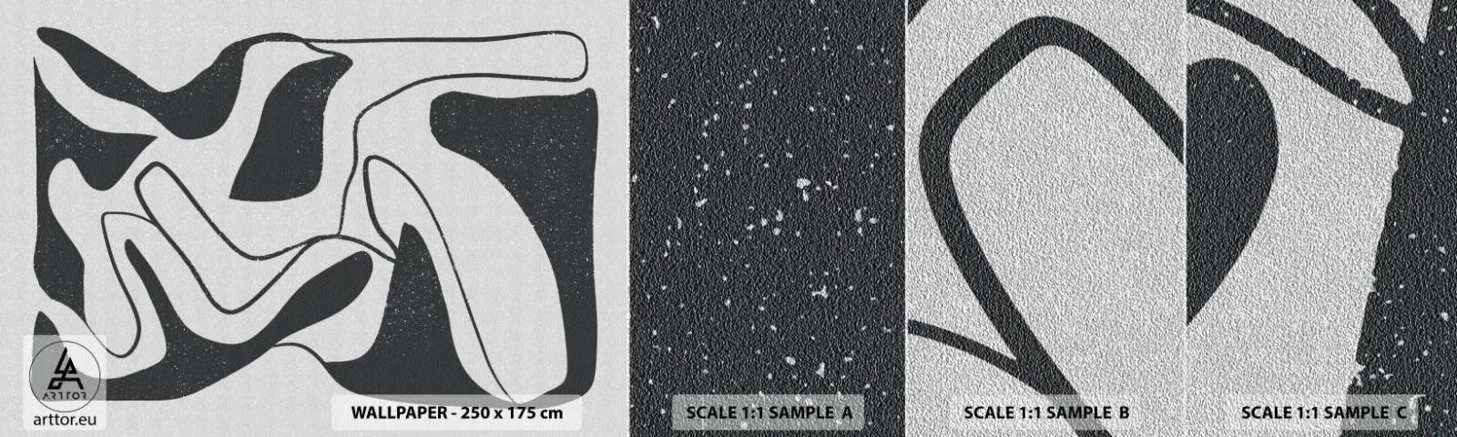 Fototapeta Próbka Premium Sand - Abstrakcyjna zabawa w labiryncie - Boho, Minimalizm, Sztuka - 100x30 cm