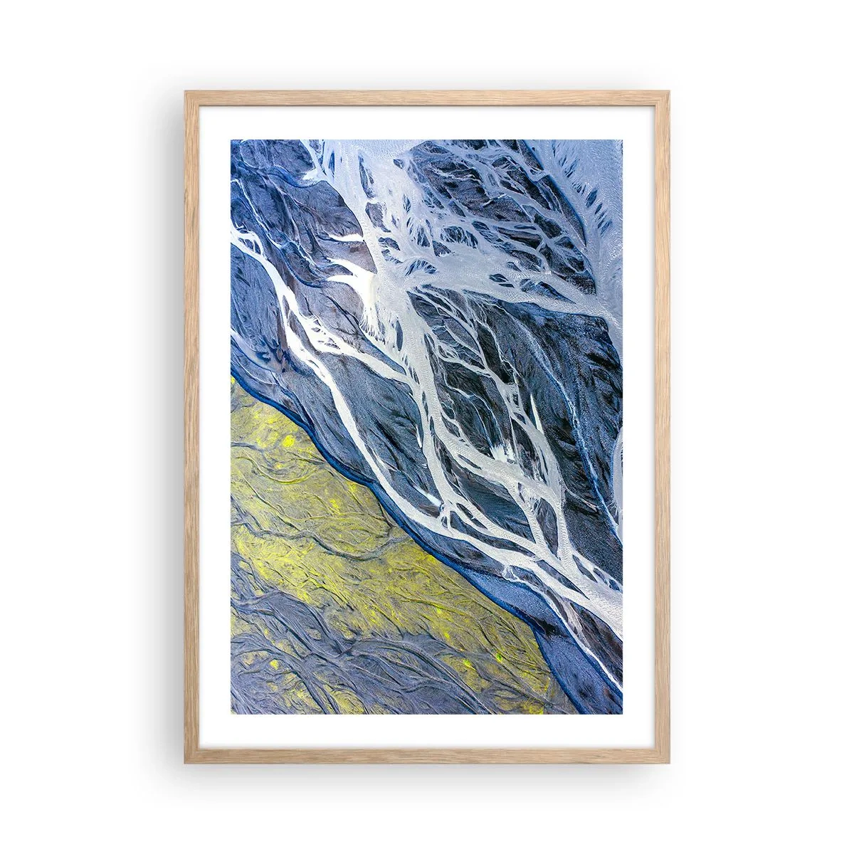 Plakat w ramie jasny dąb - Naskalne malowidła natury - 50x70 cm