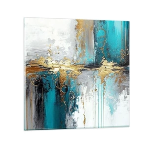 Obraz na szkle - Wszystko płynie - 30x30 cm