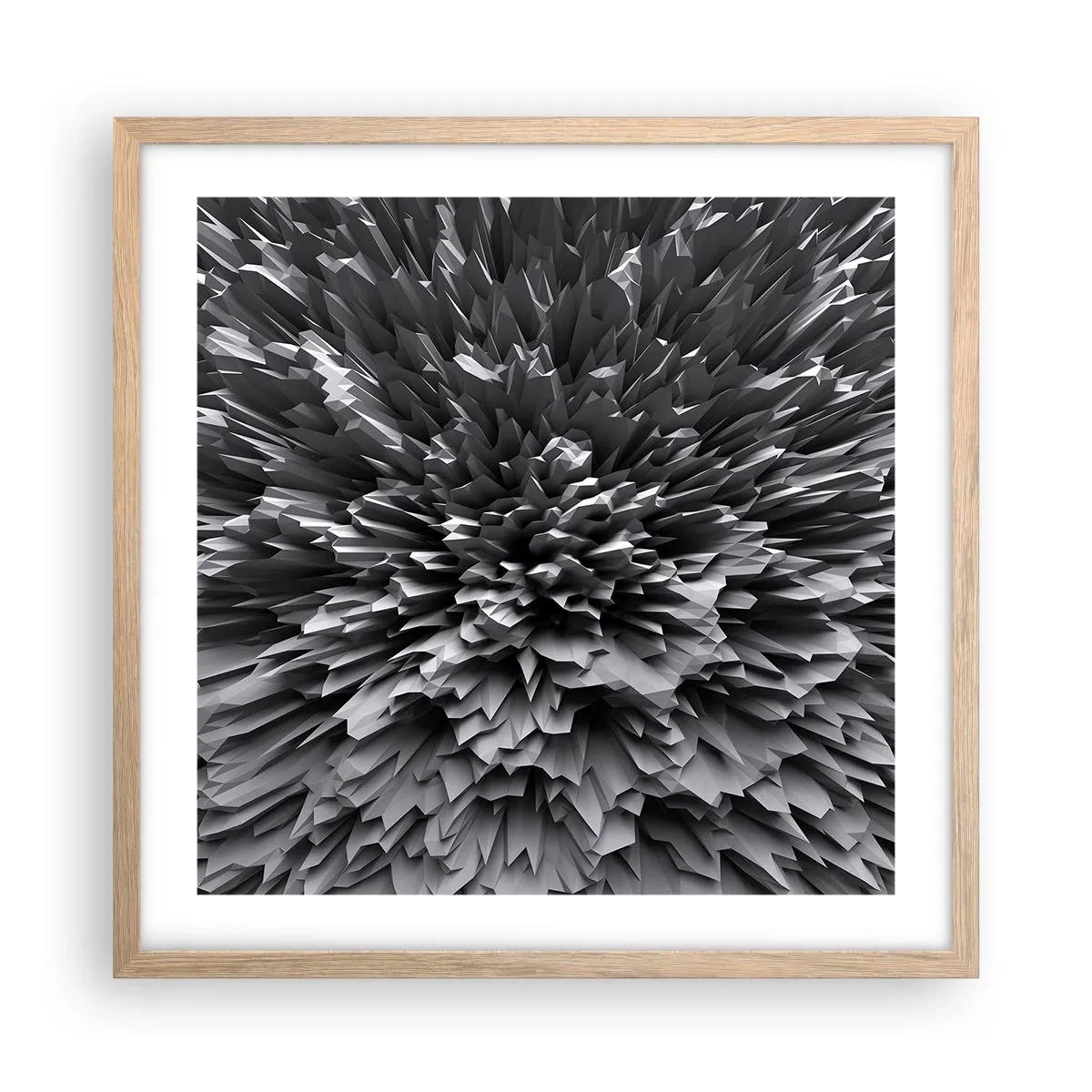 Plakat w ramie jasny dąb - Już ostrzej się nie da - 50x50 cm