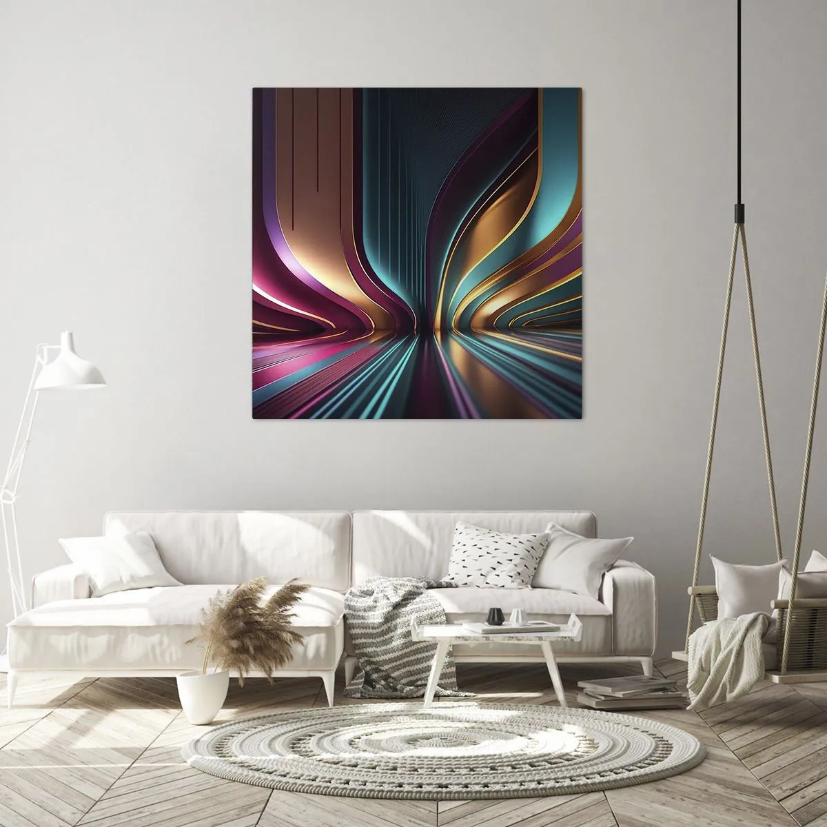 Obraz na płótnie - Architektura światła - 70x70 cm