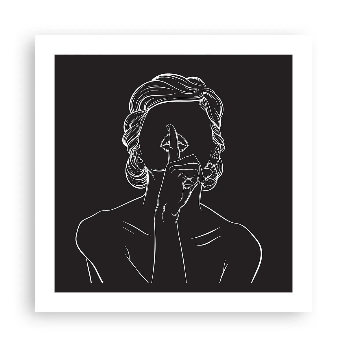 Plakat - Piękno rozkwita w ciszy - 50x50 cm