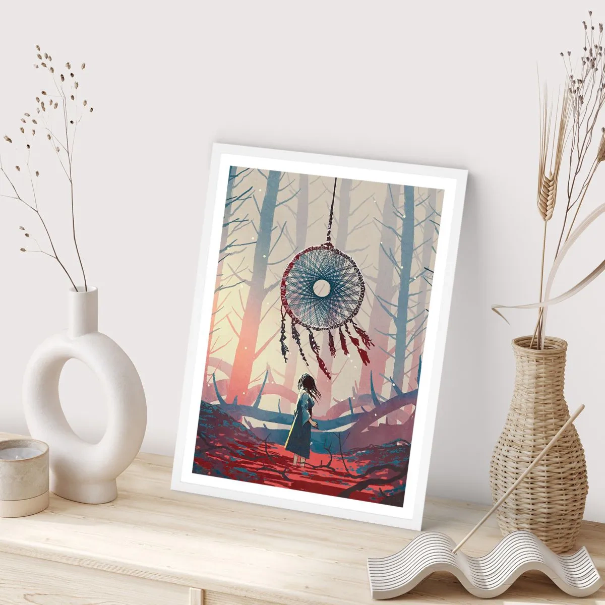 Plakat w białej ramie - Tajemny rytuał szczęścia - 61x91 cm