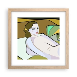 Plakat w ramie jasny dąb - Portret intymny - 30x30 cm
