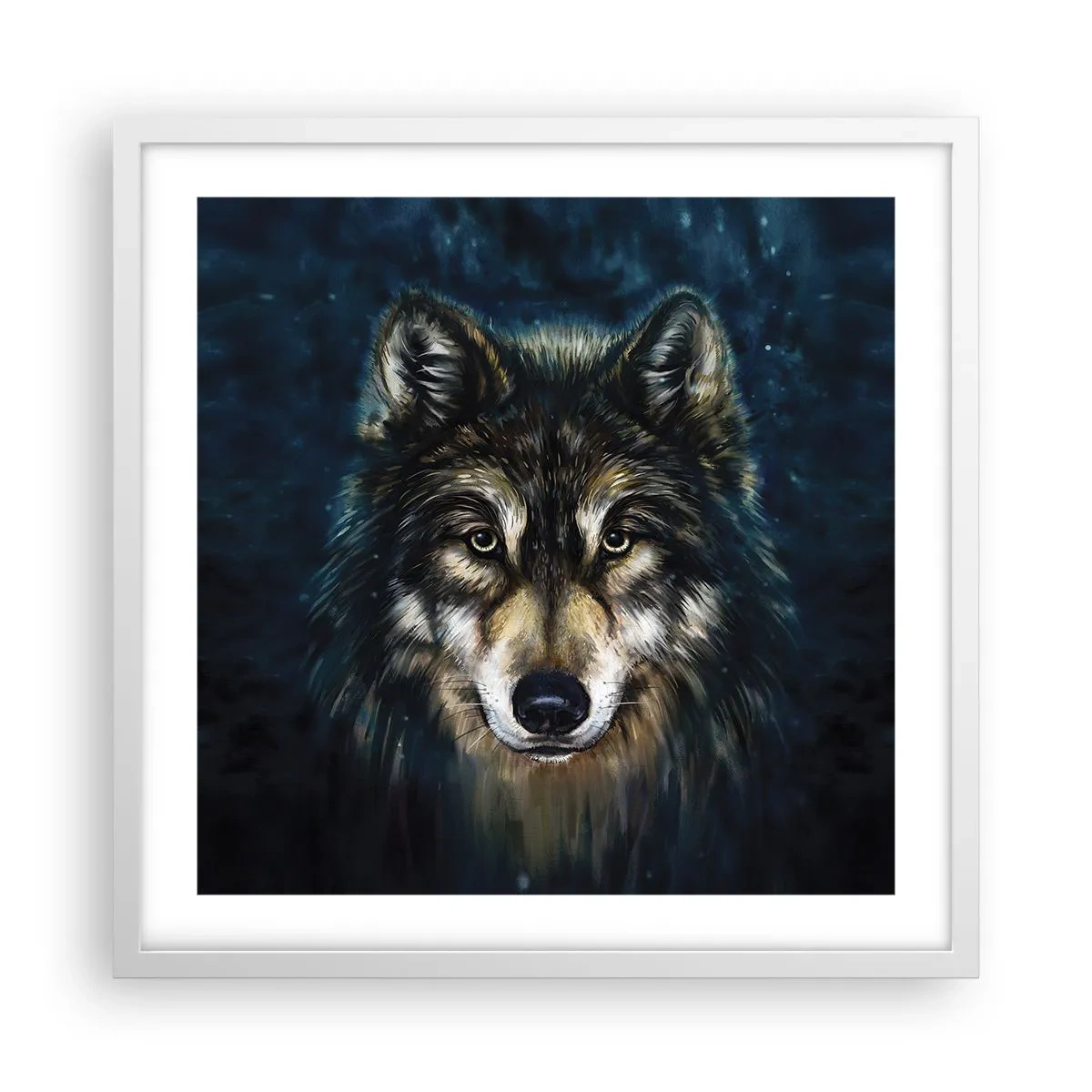 Plakat w białej ramie - Alfa? I omega - 50x50 cm