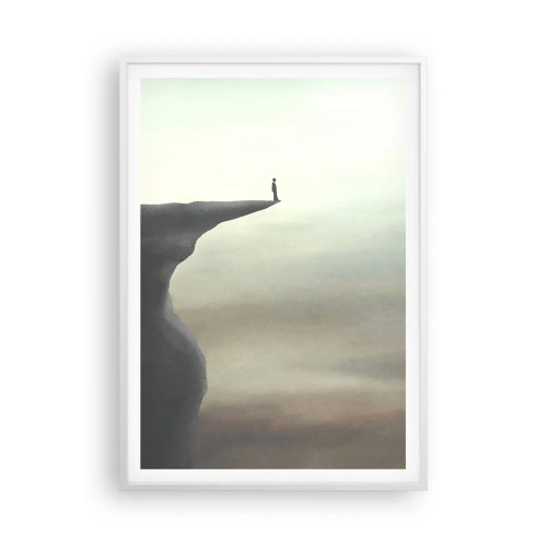 Plakat w białej ramie - Do góry, oczywiście! - 70x100 cm