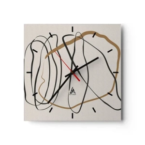 Zegar ścienny - Kompozycja – taniec opętaniec - 40x40 cm