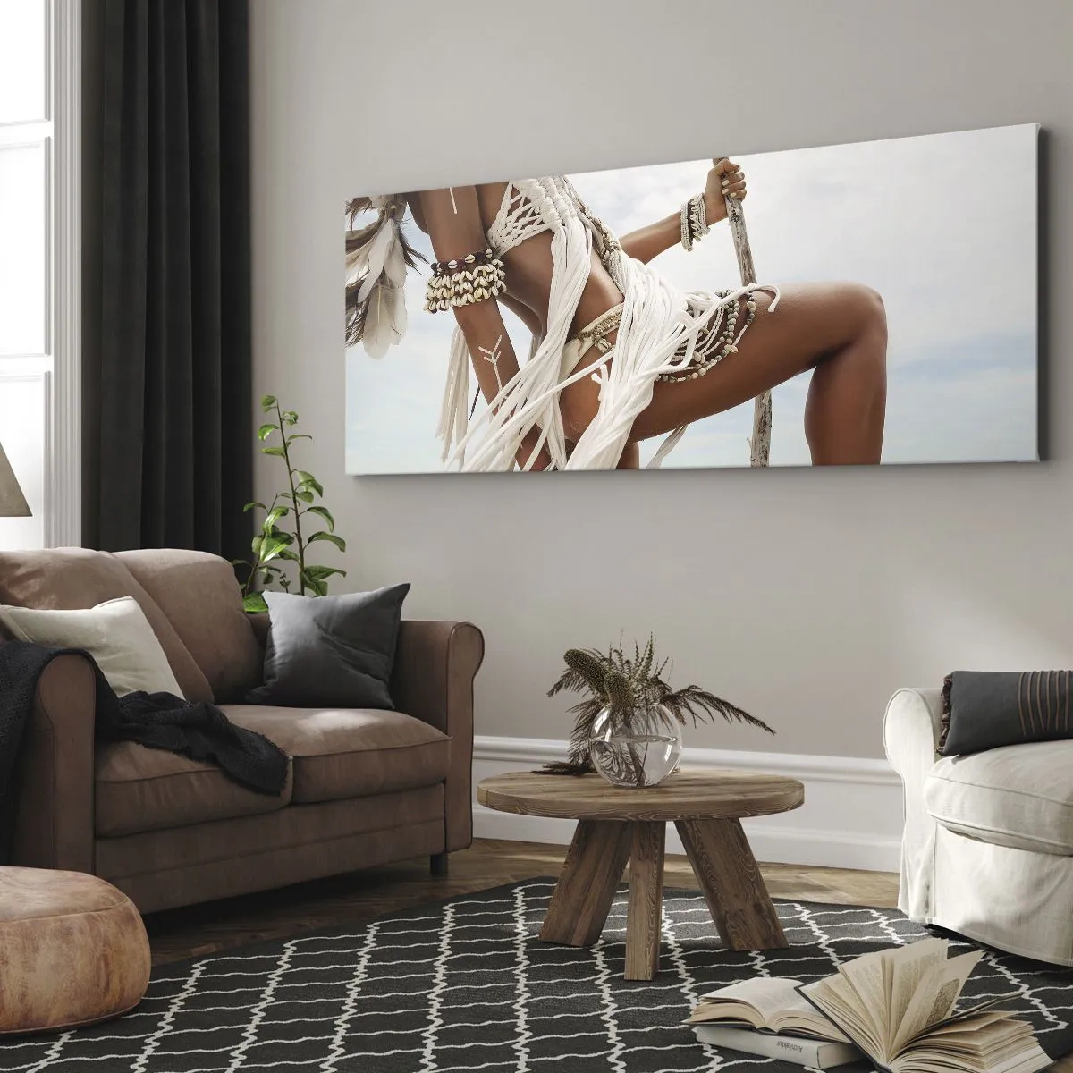Obraz na płótnie - Kapłanka słońca - 100x40 cm