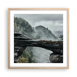 Plakat w ramie jasny dąb - Zaraz się zacznie przygoda - 50x50 cm