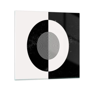 Obraz na szkle - Harmonia w czerni i bieli - 30x30 cm