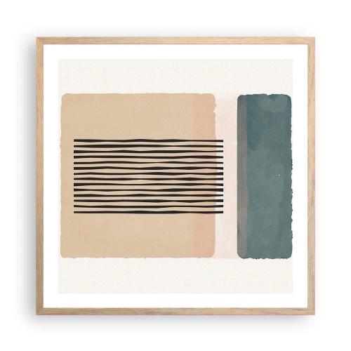 Plakat w ramie jasny dąb - Wszystko w porządku - 60x60 cm