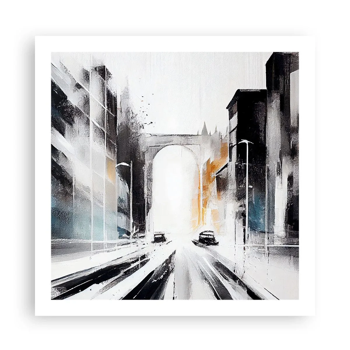 Plakat - Studium miasta: architektura i ruch - 60x60 cm