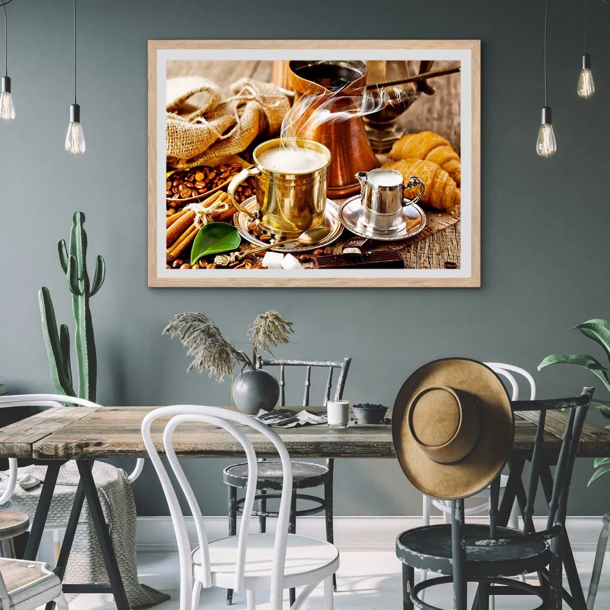 Plakat w ramie jasny dąb - Miłego dnia! - 91x61 cm