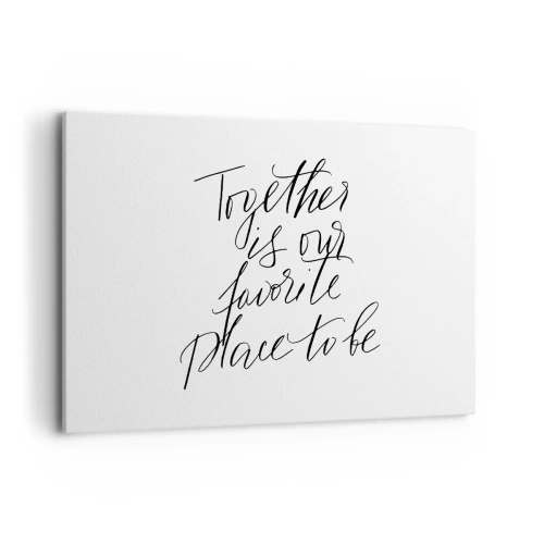 Obraz na płótnie - Typograficzny napis w eleganckim stylu na białym tle - 120x80cm - Też to czujesz? - Nowoczesna dekoracja ścienna do salonu, kuchni i sypialni ARTTOR