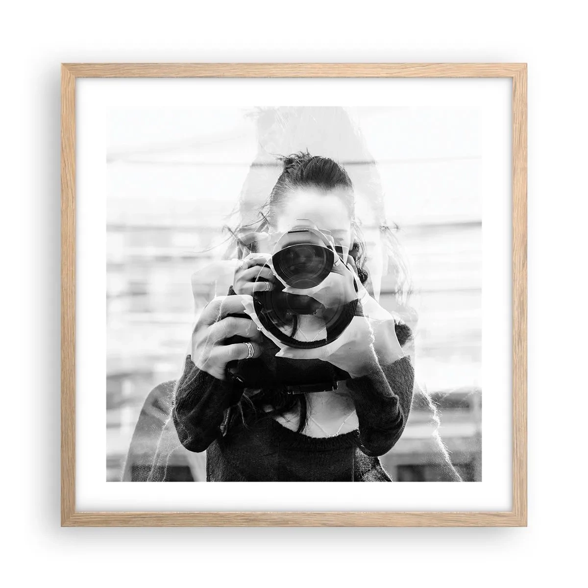 Plakat w ramie jasny dąb - Twórca i tworzywo - 50x50 cm