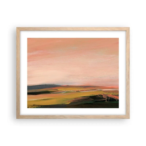 Plakat w ramie jasny dąb - W różowej tonacji - 50x40 cm