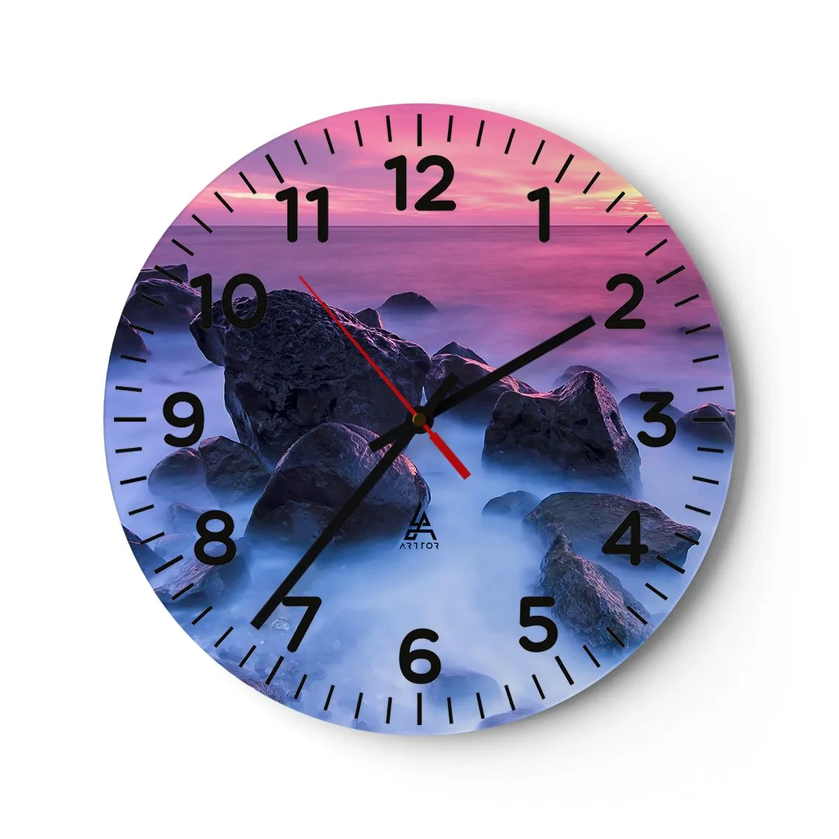 Zegar ścienny - Narodziny w blasku i mgle - 30x30 cm