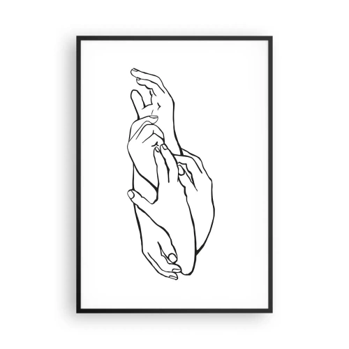 Plakat w czarnej ramie - Dobry dotyk - 70x100 cm