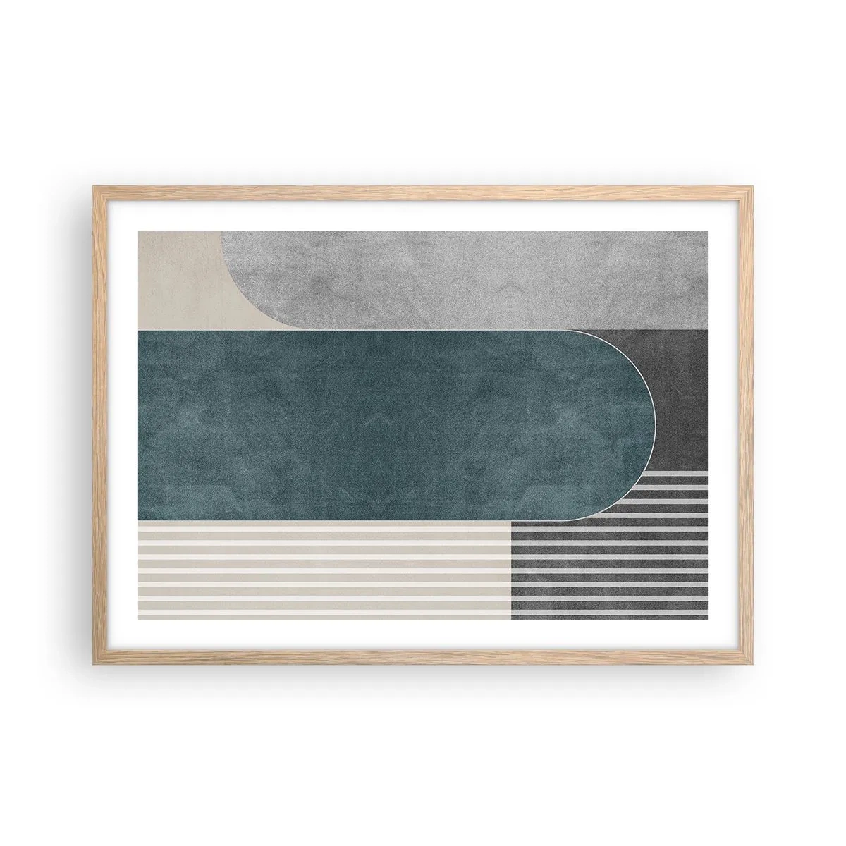 Plakat w ramie jasny dąb - Kompozycja na poziomie - 70x50 cm