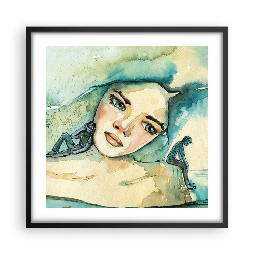Plakat w czarnej ramie - Am I blue? - 50x50 cm