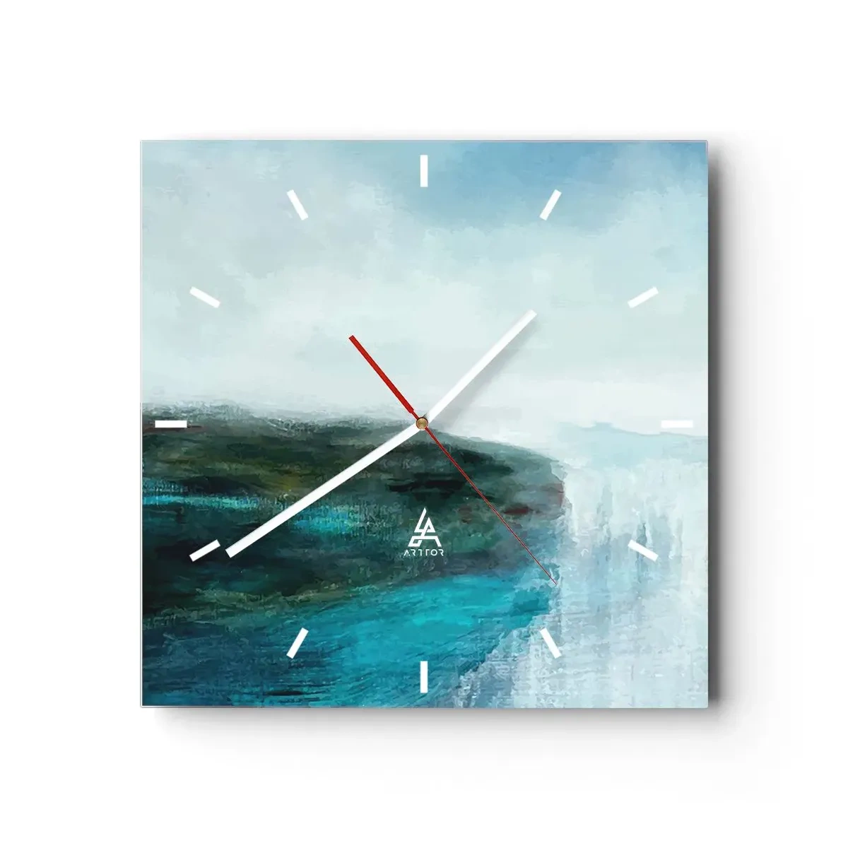 Zegar ścienny - Abstrakcja marynistyczna - 40x40 cm