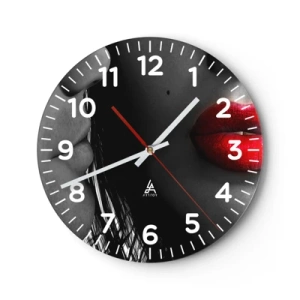 Zegar ścienny - Twarz przy twarzy  - 40x40 cm