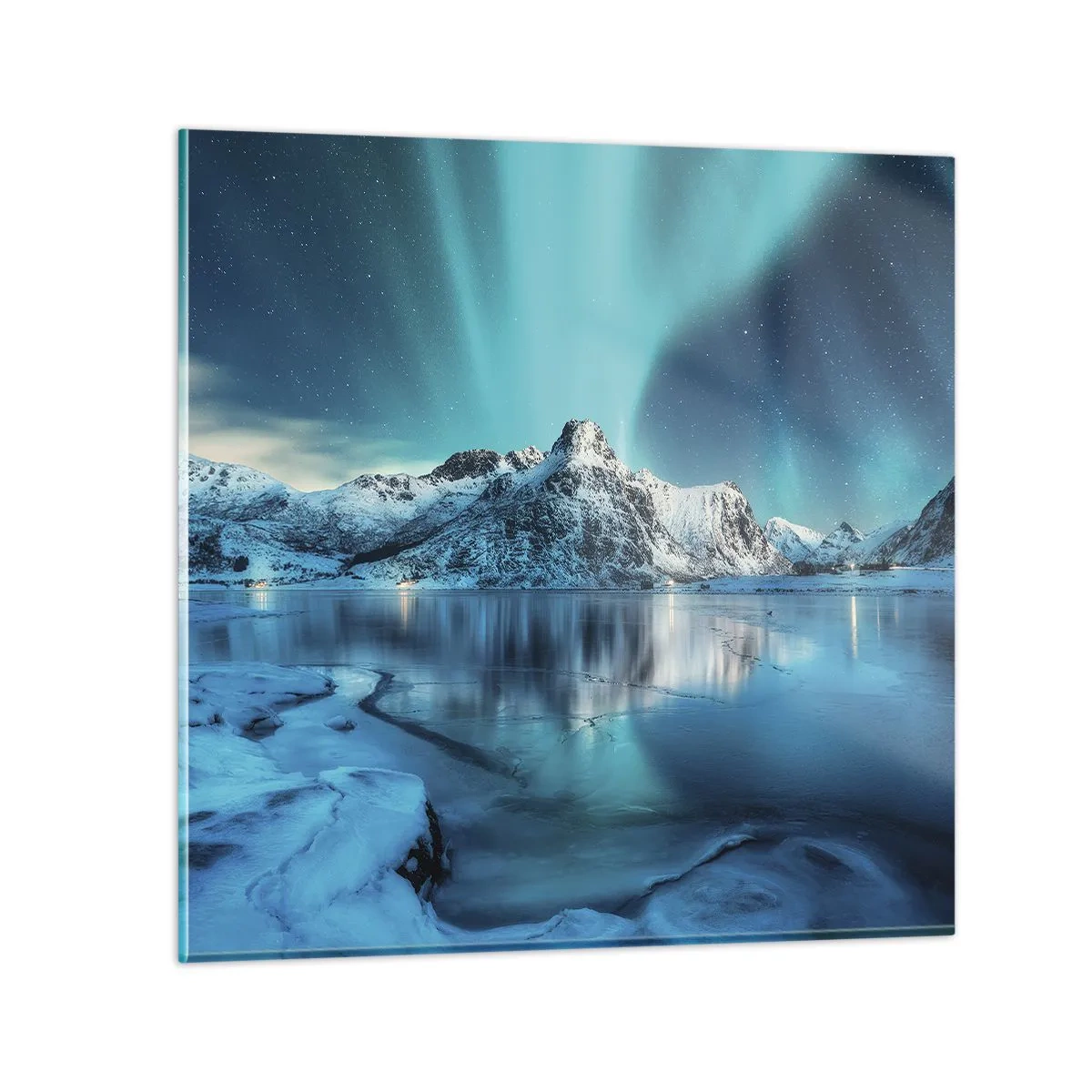 Obraz na szkle - Noc światła - 40x40 cm