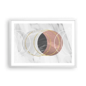Plakat w białej ramie - Muzyka sfer - 70x50 cm