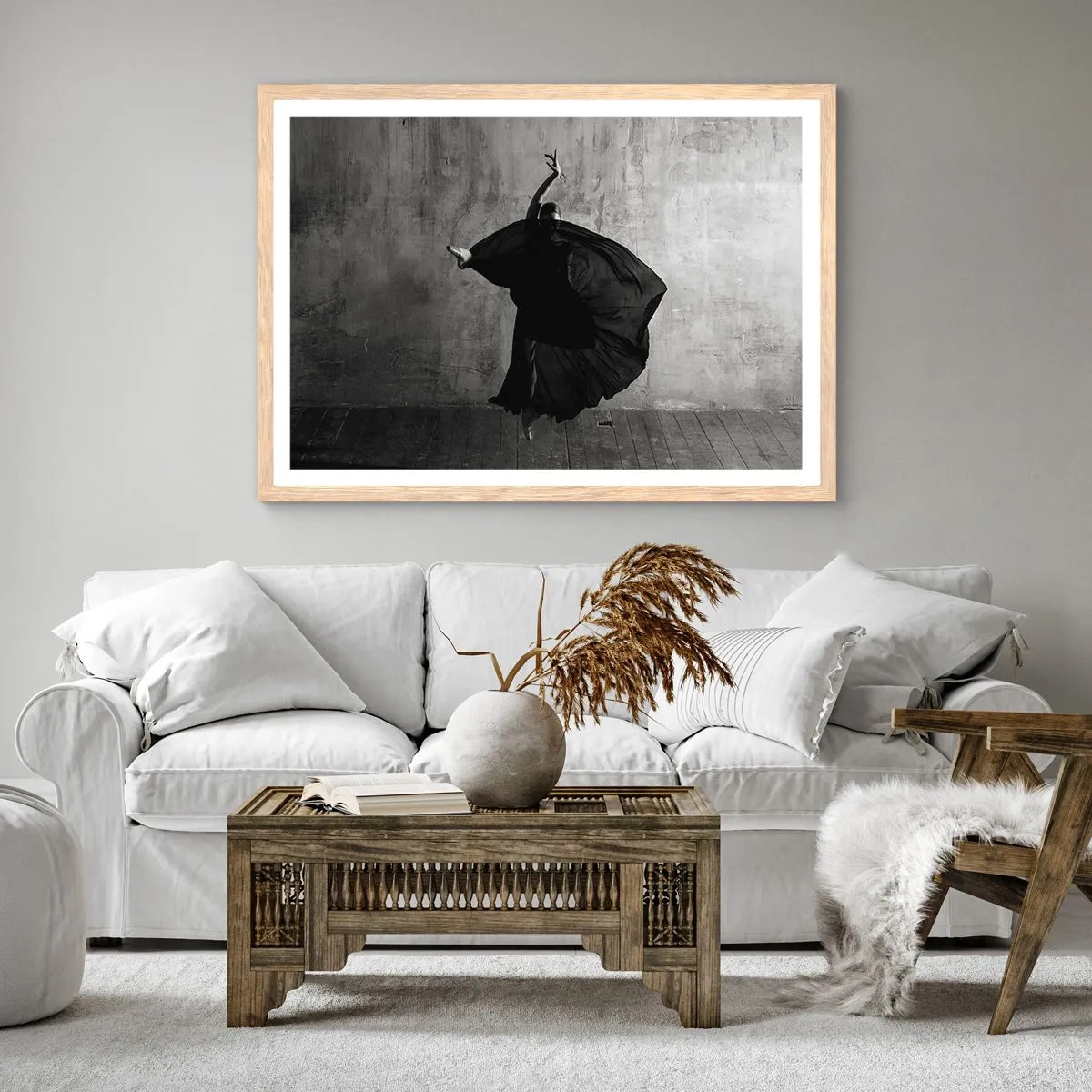 Plakat w ramie jasny dąb - Pełne pasji pas - 100x70 cm