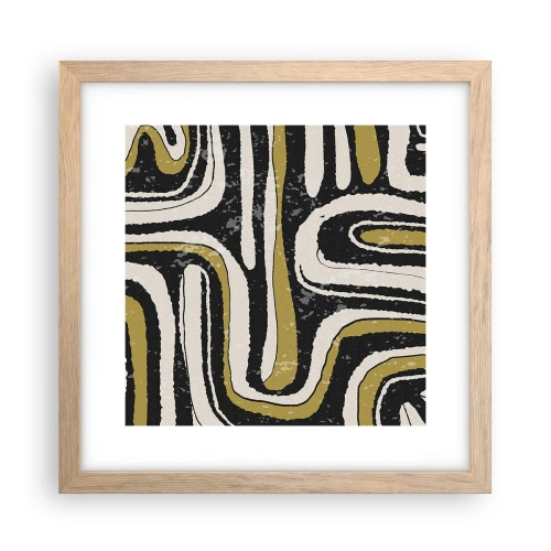 Plakat w ramie jasny dąb - Kompozycja: trakty i zaułki - 30x30 cm