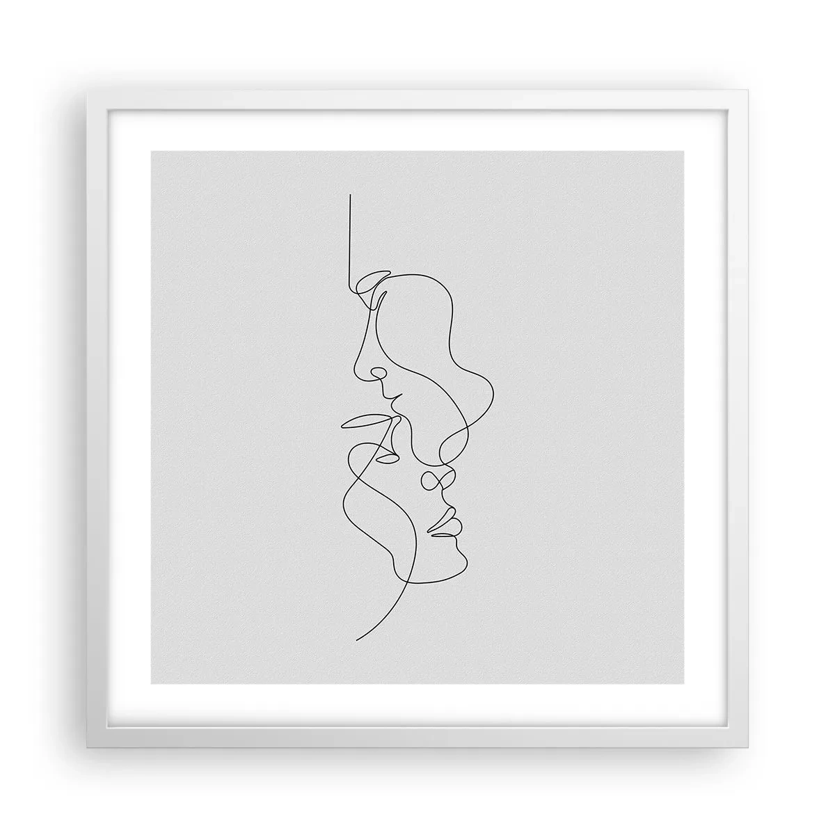 Plakat w białej ramie - Żar rzewnych żądz - 50x50 cm