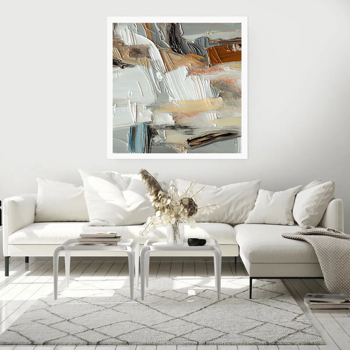 Plakat - Barwne nawarstwienia - 60x60 cm