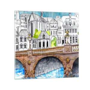 Obraz na szkle - Miasto jak malowane - 50x50 cm