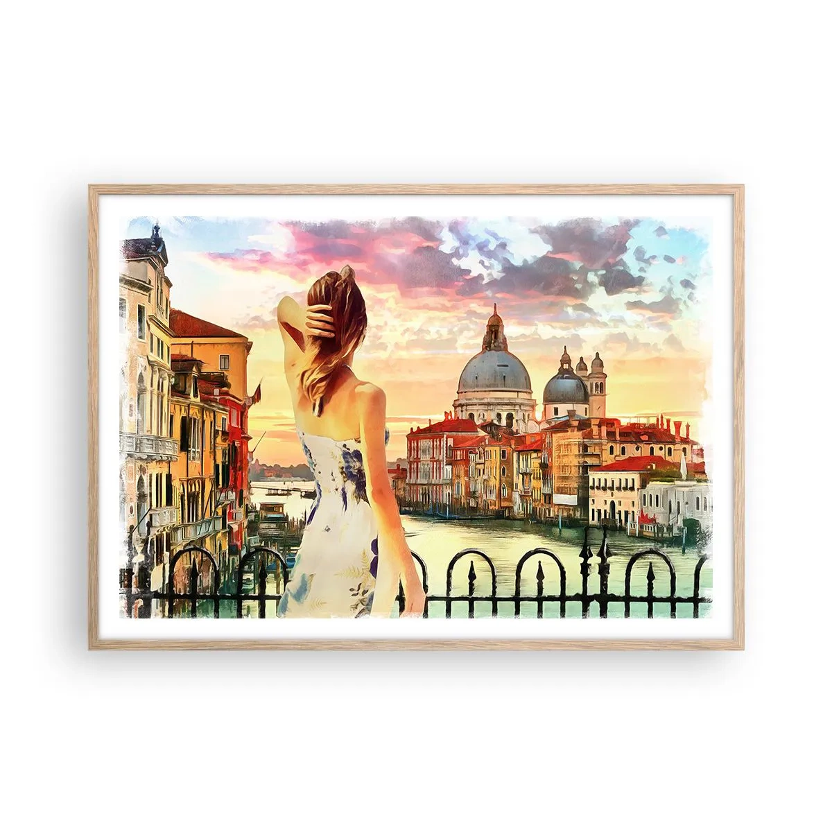 Plakat w ramie jasny dąb - Jak przygoda to tylko w … - 100x70 cm