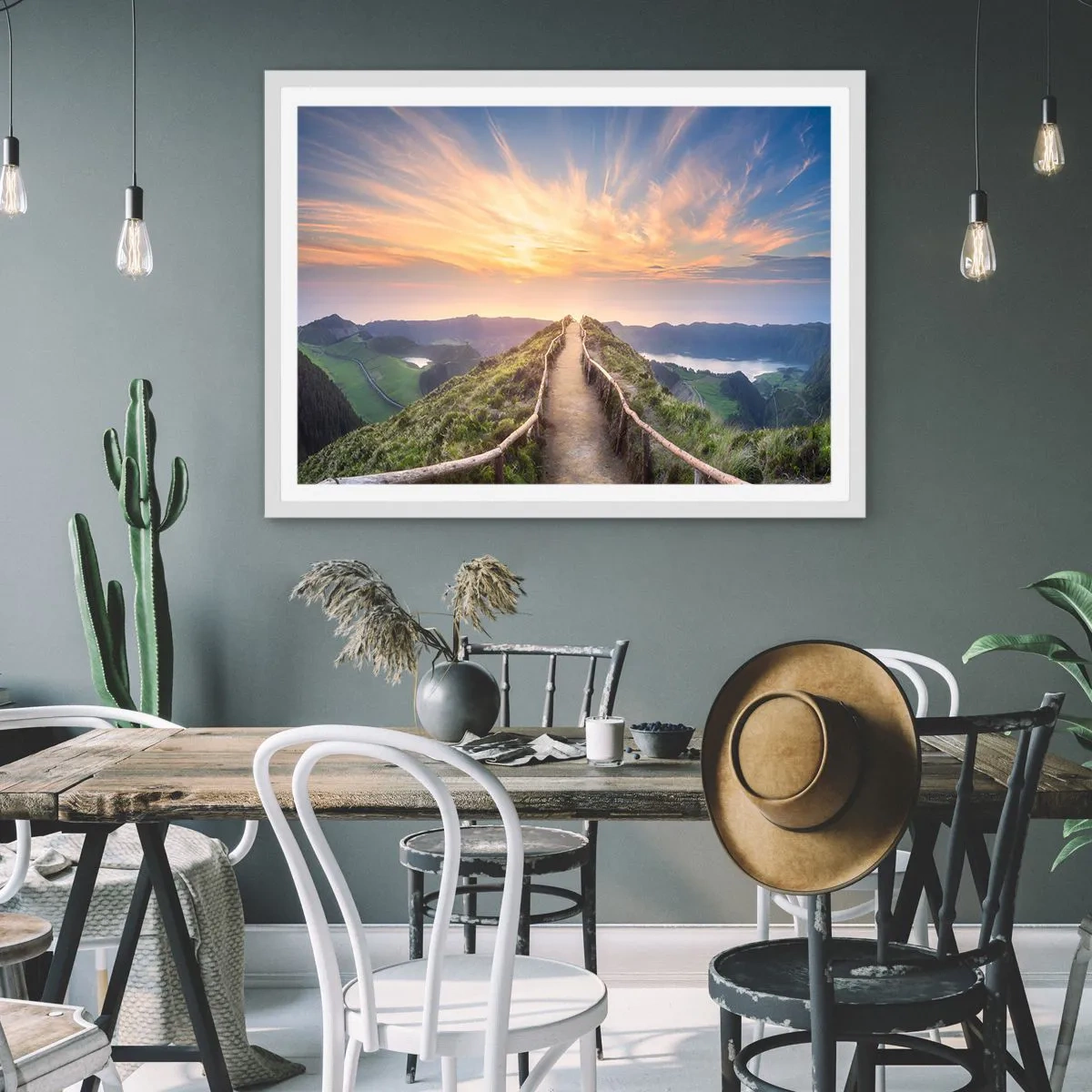 Plakat w białej ramie - Blisko nieba - 100x70 cm