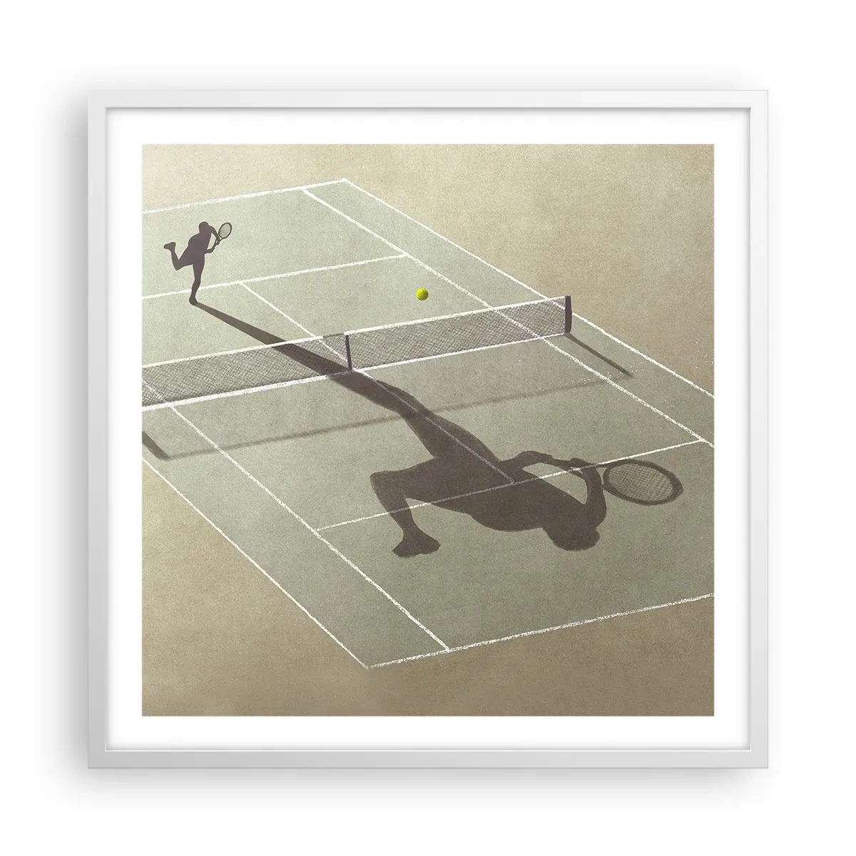 Plakat w białej ramie - Pokonać siebie - 60x60 cm