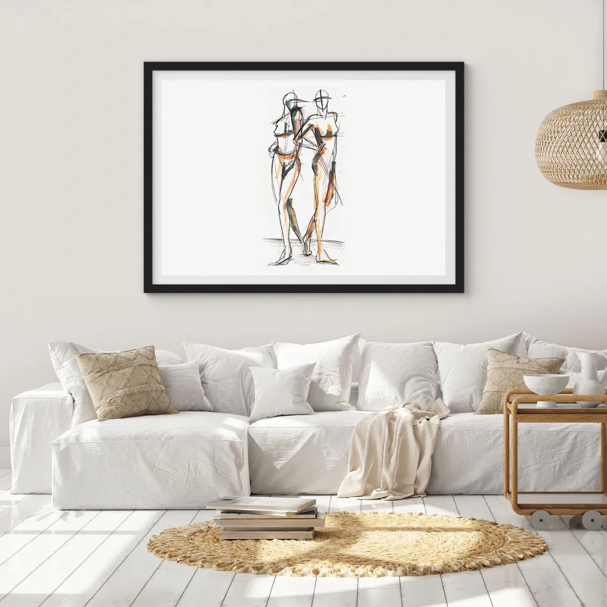 Plakat w czarnej ramie - Studium wdzięku - 91x61 cm