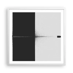 Plakat w białej ramie - Prosto do celu - 60x60 cm
