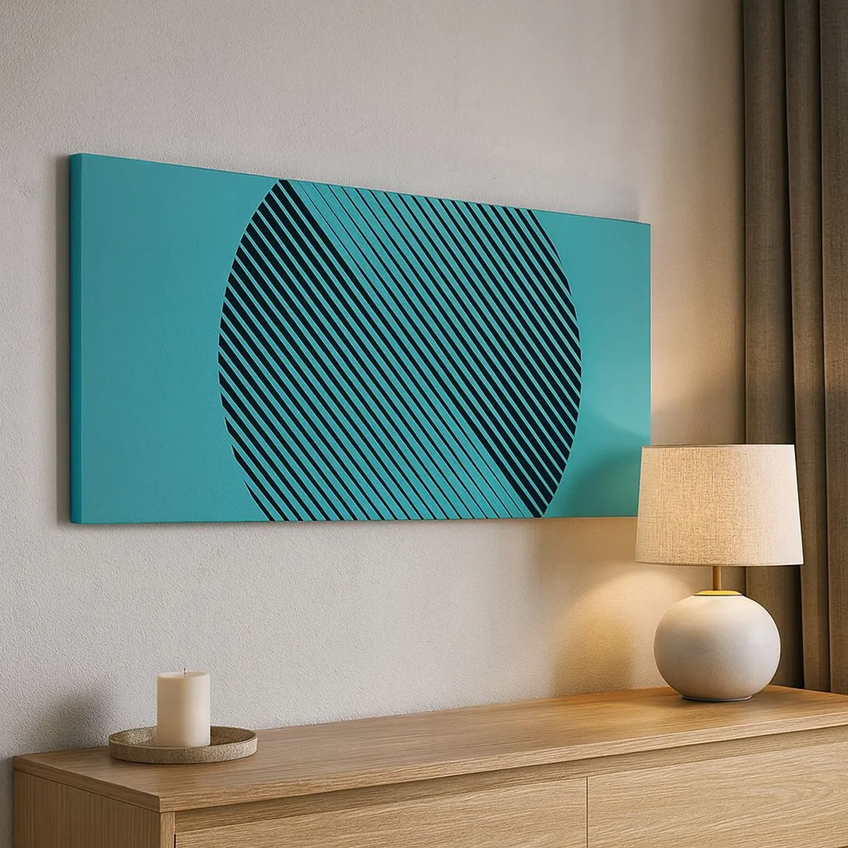Obraz na płótnie - Koło – geometryczna wariacja - 100x40 cm